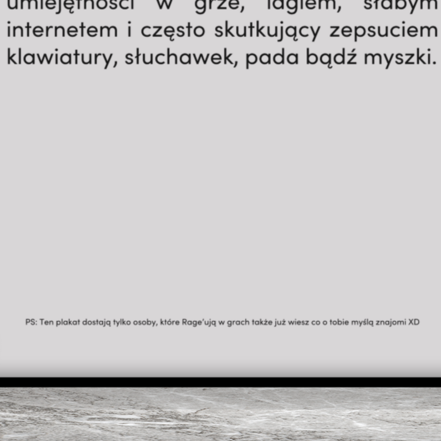 RAGE QUIT - Plakat dla Gracza