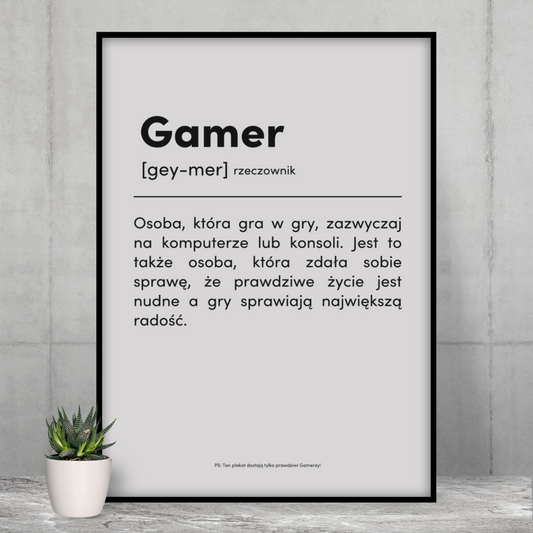 GAMER - Plakat dla Gracza
