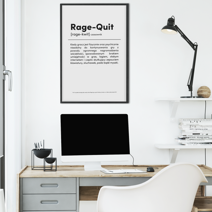 RAGE QUIT - Plakat dla Gracza