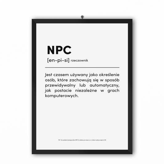 NPC - Plakat dla Gracza