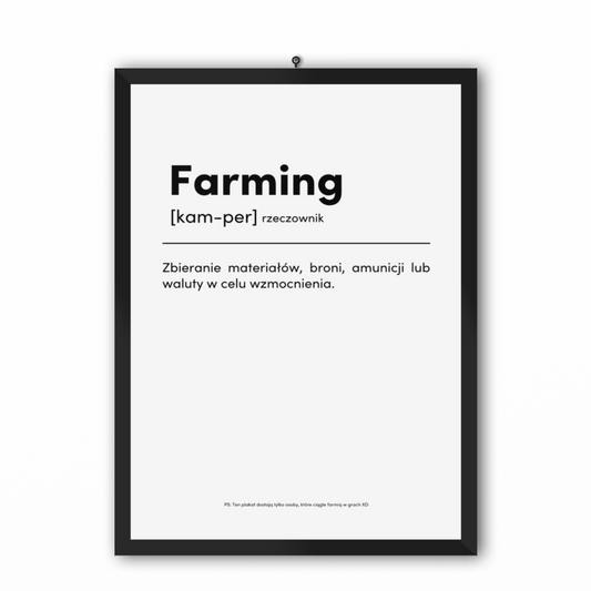 FARMING - Plakat dla Gracza